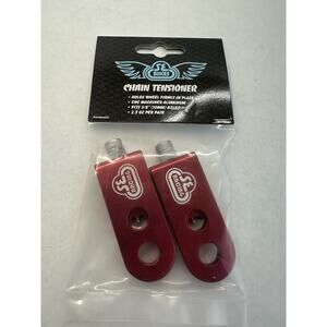 SE Racing BMX Bicycle Chain Tensioners for 3/8" axles - RED ANO Alloy NEW